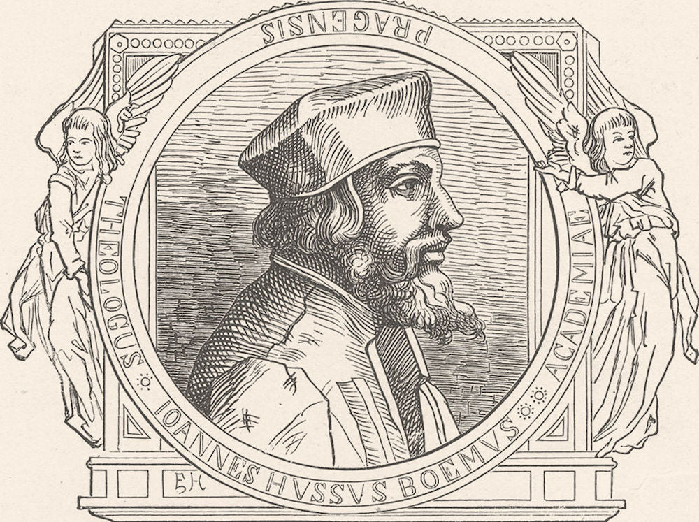 GERMANY. Portrait of John Huss 1903 old antique vintage print picture